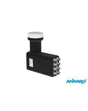 Ankaro ANK LNC 8008 PREMIUM, Octo LNB für 8 Teilnehmer, UHD, 4K, 40mm, 0,1 dB Rauschmaß